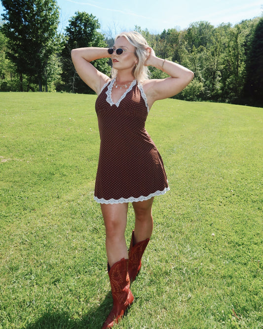 Last Call Lace Mini Dress