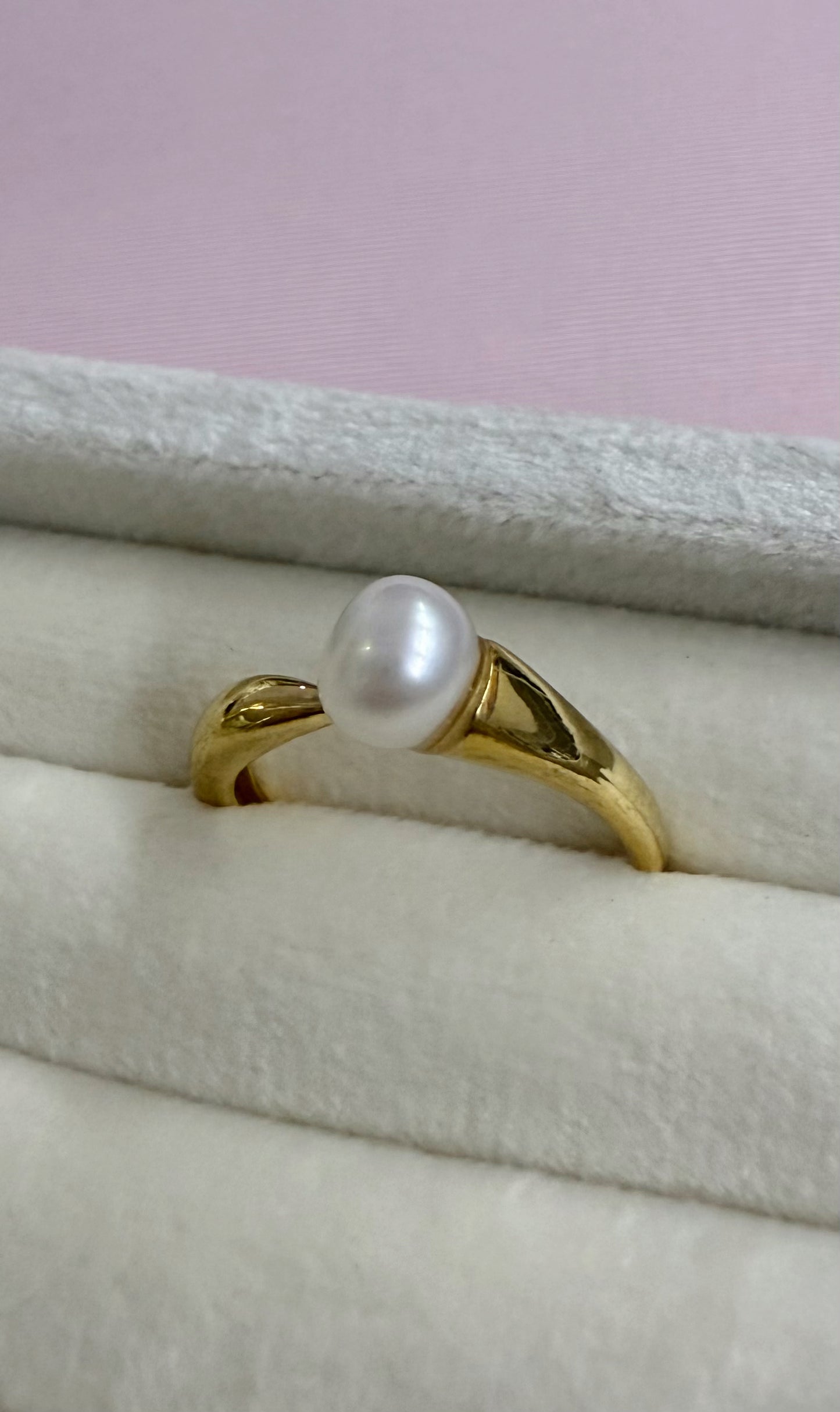 Moonlit Pearl Ring